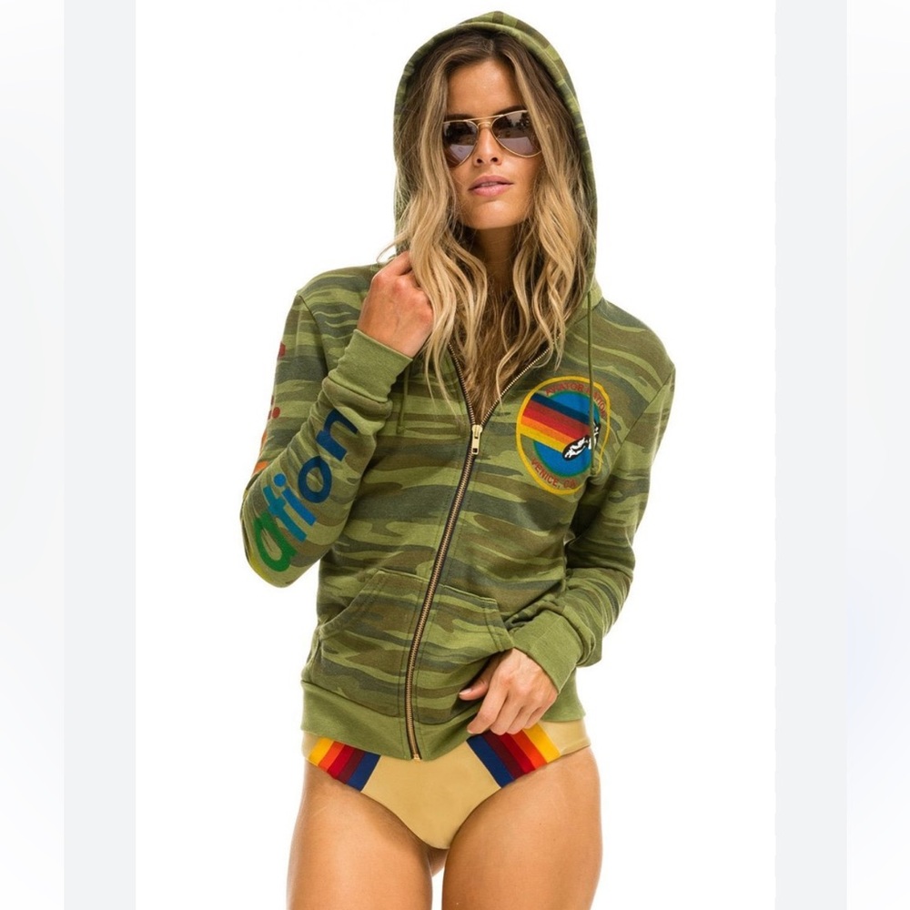 Aviator Nation Zip Hoodie. XS